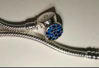 Pulsera Pandora Plata y Circonitas Azules