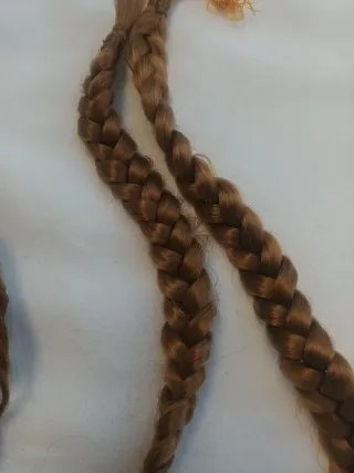 Trenza rubia de pelo