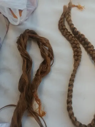 Trenza rubia de pelo