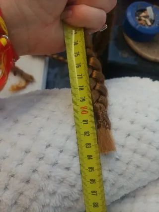 Trenza rubia de pelo