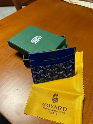 Portacarte Goyard Blu/Nero