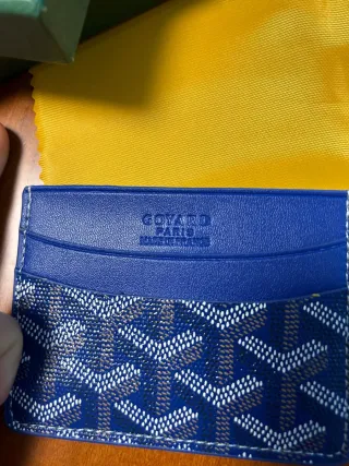Portacarte Goyard Blu/Nero