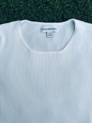 Camiseta Calvin Klein manga larga blanca XS