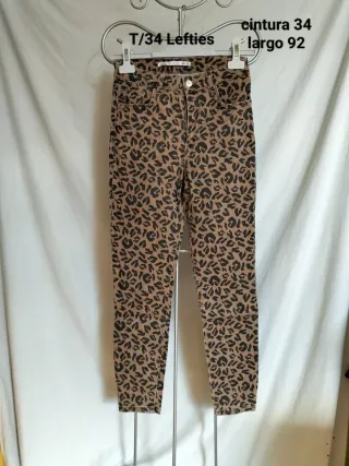 Pantalón Lefties Estampado Animal Print T/34