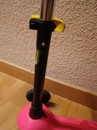 Patinete 3 ruedas rosa plegable