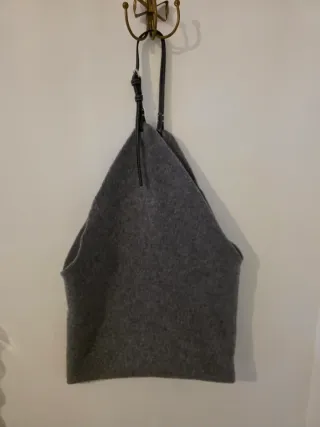 Bolso de Hombro Zara Gris