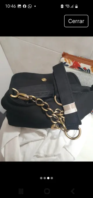 Bolso de fiesta Mary Paz negro y plateado