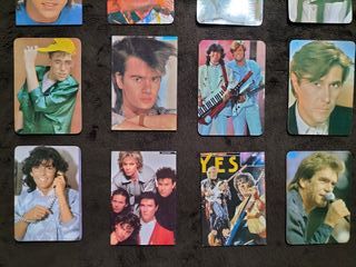 Colección cromos antiguos grupos y cantantes