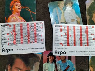 Colección cromos antiguos grupos y cantantes