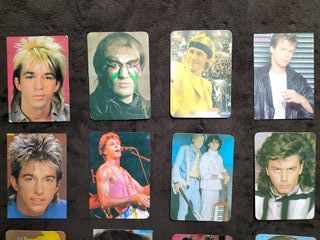 Colección cromos antiguos grupos y cantantes