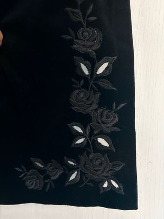 Gonna velluto vintage nera