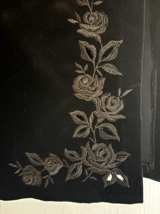 Gonna velluto vintage nera