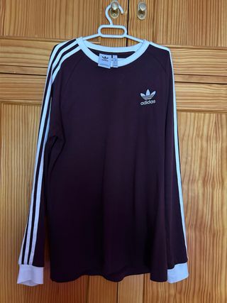 Camiseta Adidas manga larga burdeos Talla M