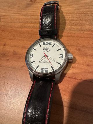 Reloj Uno de 50 Negro y Plateado