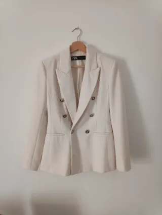 Blazer Zara Mujer Talla S Blanco
