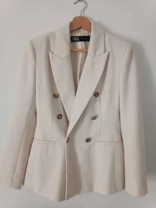 Blazer Zara Mujer Talla S Blanco