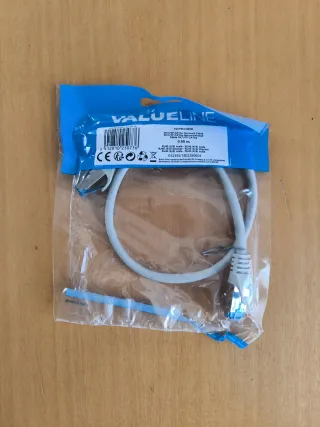 Cable Red Cat 6 Valueline 0.5m Doble Blindaje