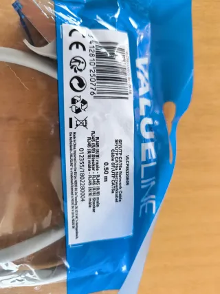 Cable Red Cat 6 Valueline 0.5m Doble Blindaje