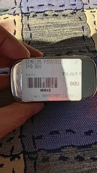 Gemelos Carlo Pignatelli Plateados Negro