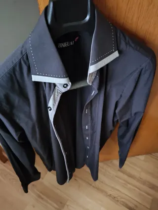 Camisa SINIGUAL gris con detalles