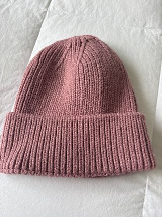 Gorro de lana rosa talla única