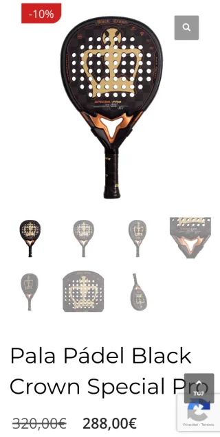 Pala de pádel Black Crown Special Pro