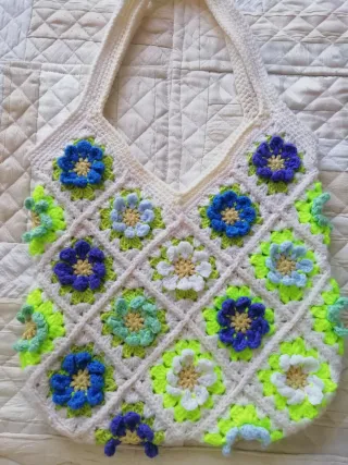Bolso de ganchillo, granny