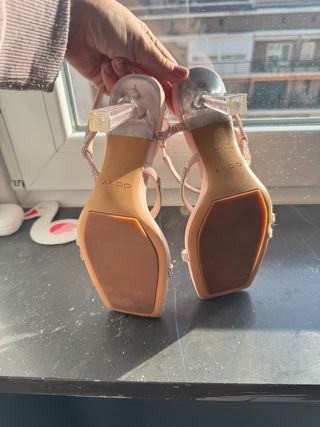 Tacones Aldo Rosados con Cristales