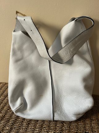 Bolso Uterqüe blanco de piel