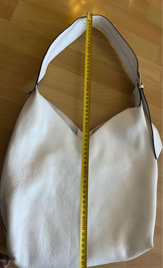 Bolso Uterqüe blanco de piel
