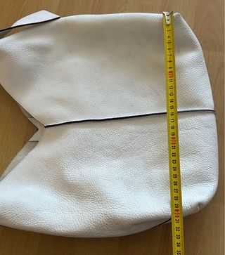 Bolso Uterqüe blanco de piel