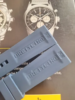 Para Breitling correa 24mm  caucho Azul