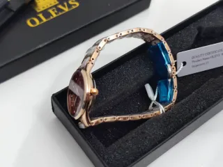 Reloj mujer Olevs cuarzo rojo-dorado