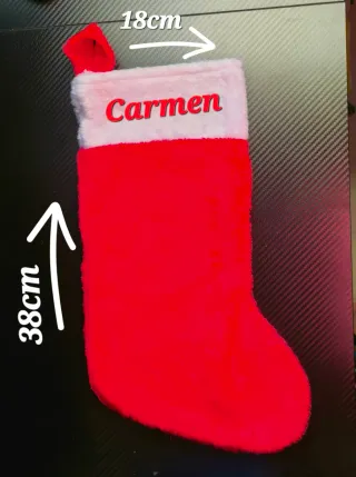 Calcetín de Navidad personalizado chimenea