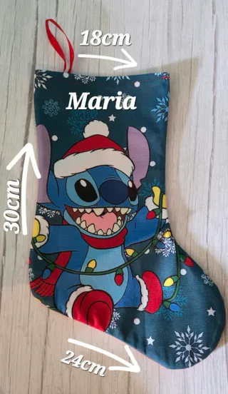 Calcetín de Navidad personalizado chimenea