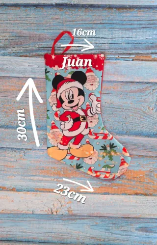 Calcetín de Navidad personalizado chimenea