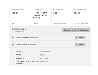 Portátil HP ProBook 470 G3