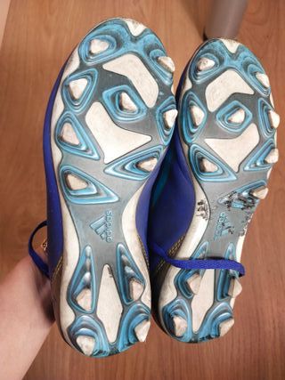 Scarpe da calcio bambino Adidas blu/oro