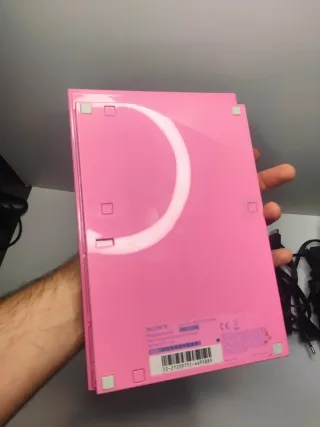 PlayStation 2 Slim Rosa Completa