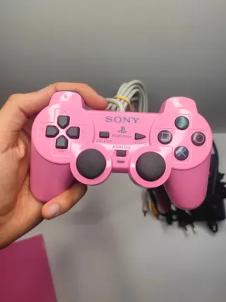 PlayStation 2 Slim Rosa Completa