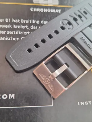 Para Breitling correa 24mm Negra