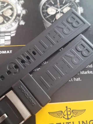 Para Breitling correa 24mm Negra