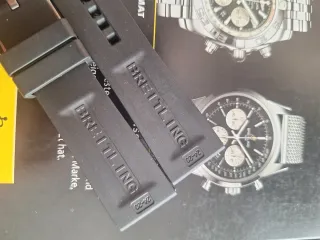 Para Breitling correa 24mm Negra