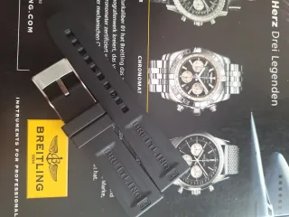 Para Breitling correa 24mm Negra