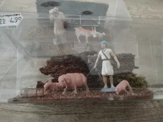 Belén: Establos con animales y pastores