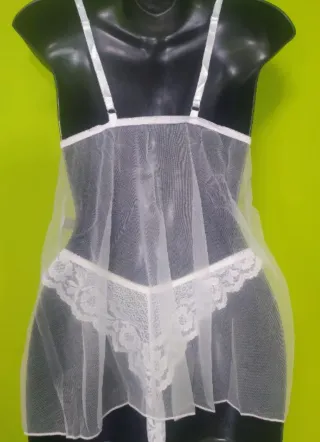 Picardías sexy encaje blanco talla única