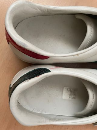 Zapatillas Gucci Blancas Franja Verde y Roja