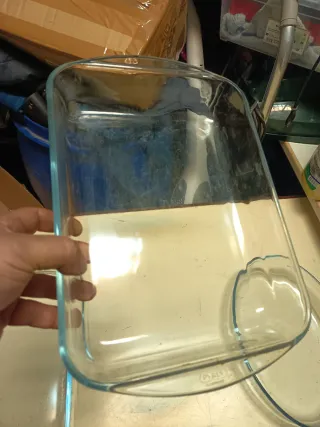 Set 3 Teglie Vetro Rettangolari Ovale