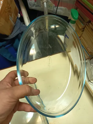 Set 3 Teglie Vetro Rettangolari Ovale