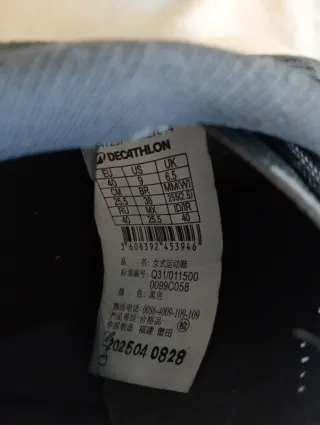 Zapatillas Decathlon Running Mujer Talla 40 Negras